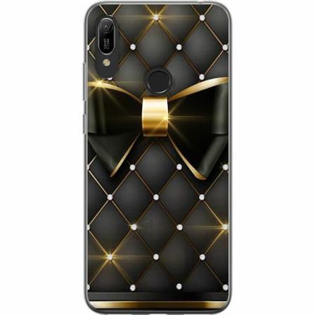 Huawei Y6 (2019) Genomskinligt Skal Gyllene Rosett
