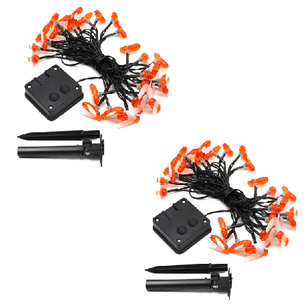 Utomhus Trädgårdslampor 2 Pack 6.5m 30 LED Solbi String