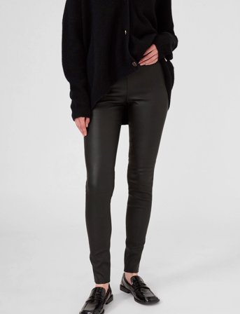 Karen By Simonsen Memekb Leather Pants - Black - 34