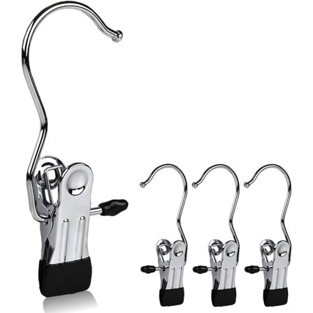 10 kpl metallisia henkareita, yksinkertainen klipsi huiveille, käsineille, kenkien ripustin