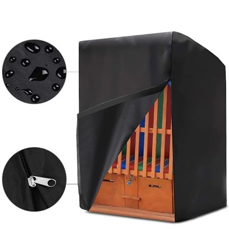 (Specialtilbud!) Strandkurvsbeskyttelse Vinterfast Betræk til Strandkurv, Kraftig 420D Oxfordstof Vandtæt og UV-bestandig Strandkurvsbeskyttelse