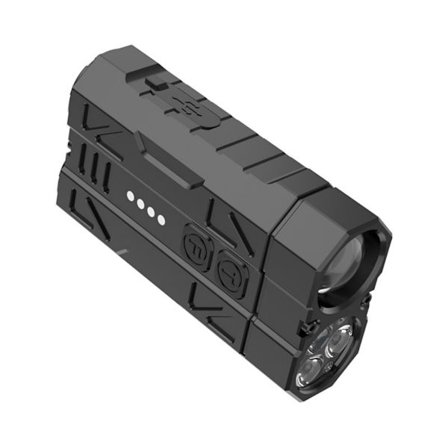 Magnetisk LED-ficklampa med zoombar stråle, 4 justerbara lägen, aluminium