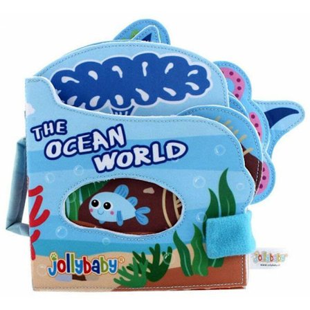 Myk aktivitetbok, giftfri tøybok, tidlig utviklingsbok for småbarn, dusjbok for barn, sjødyr