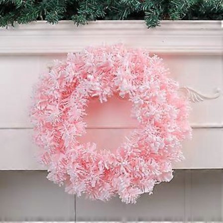 Julekrans Blomster Dørhengt Vindu Utstillingsdekorasjon Simulering Hvit Krans Juledekorasjoner WUD2708