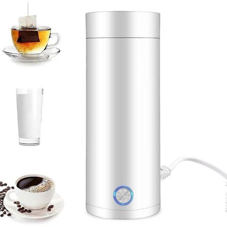 Bærbar Reisevannkoker, 400ml Liten Elektrisk Reisevannkoker, 3-i-1 Elektrisk Varmekopp, Varmekrus