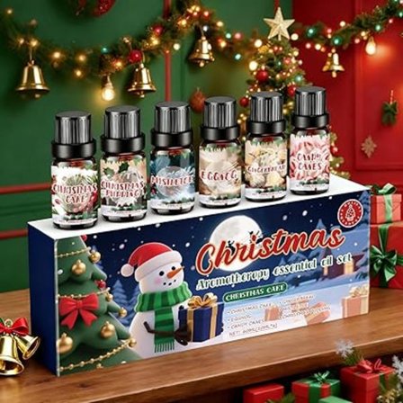 Jul Essentiella Oljor Set 10x10ML, Naturlig Aromaterapi Oljor Presentförpackning