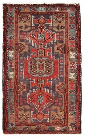 Hand Knotted Hamadan Rug 80X135 Wool Dark Red/Brown Small