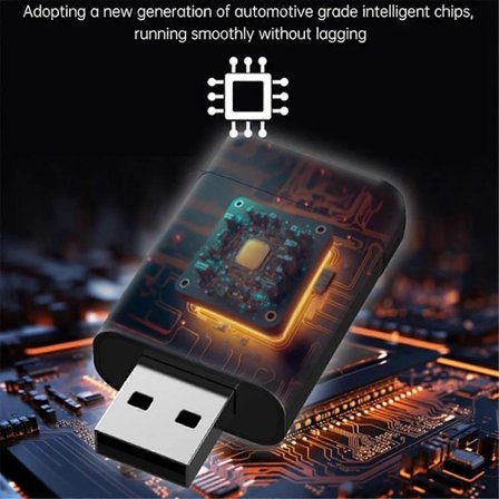 Trådløs Carplay Android Biladapter 2-i-1 Kablet til Trådløs Mini Bil Ai Boks for Plug and Play