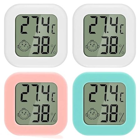 4 stk Mini LCD Digitalt Indendørs Termometer Hygrometer