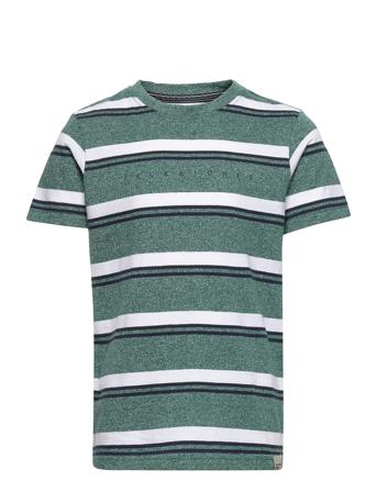 Jorblockstripe Tee Ss Crew Neck Jnr T-shirt Multi/mønstret Jack & J S