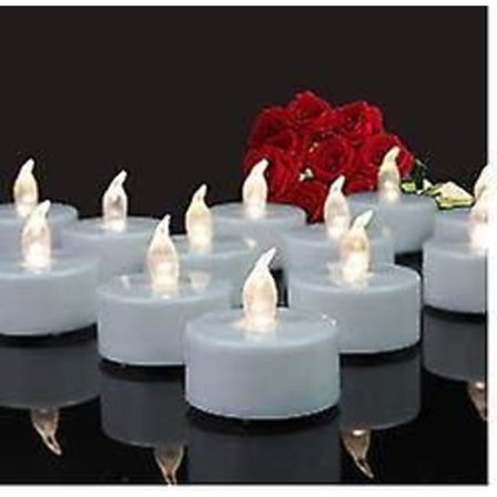 Tea Lights, 24 Pack Flameless Led Candles Battery Operated Tea Lights Candles Long Lasting Tealight For Wedding Holiday Party Home Decoration