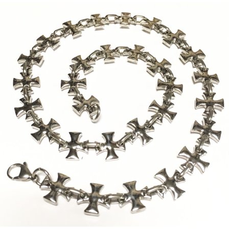 Kors- halsband i Stål (rostfritt), håller färgen livet ut!