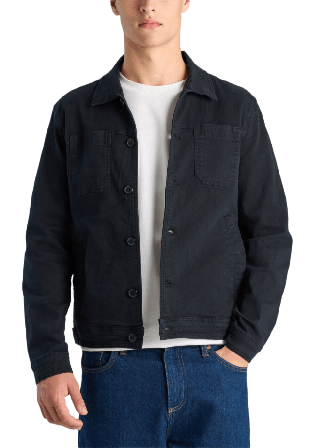 Lindbergh Twill Overshirt Kavajer Herr Svart L
