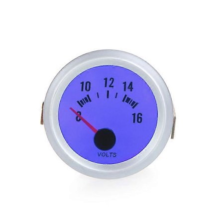Voltmätare för bil 2" 52mm 8~16V Blått LED-ljus[D]