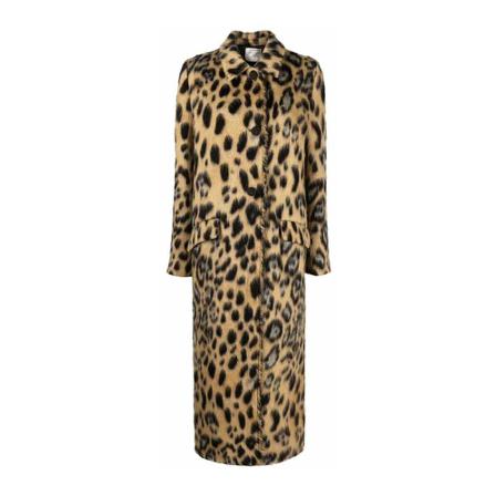 Forte Forte Single-Breasted Coats Brun, Dame Uldfrakker