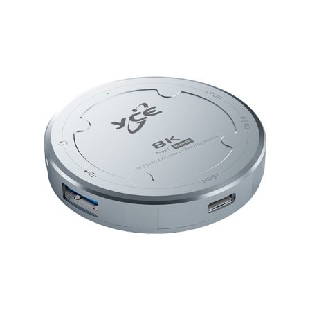 Type C/F til PD3.0 + M2 (NVMe) + HD2.1 + 3.5mm Audio + USB2.0 Magnetisk M.2 NVMe SSD-kabinet med PD 100W og 8K HDMI