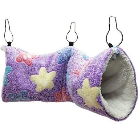 Hengende tunnel for små dyr, hamsterhengende leker, hengekøyesving, sengetøytilbehør for chinchillafrett, ekorn, marsvin, rotte, leker S