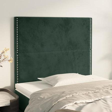 Vidaxl Huvudgavlar 2 St Mörkgrön 90x5x78/88 Cm Sammet Grön