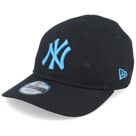 New Era - Kids New York Yankees Toddler League Essential 9FORTY Black/Light Blue Adjustable Adjustable Black Cap - MLB @ Hatstore