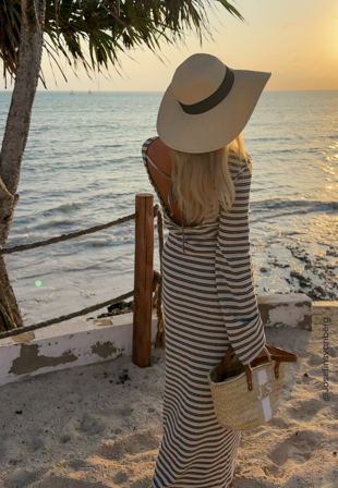 BUBBLEROOM - Striped Maxi Dress - XS