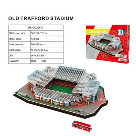 DIY 3D-puslespil fodboldstadion samlet model gave OLD TRAFFORD