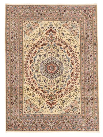Moud Sherkat Farsh Matta Handknuten 252X347 Brun/Beige Persien