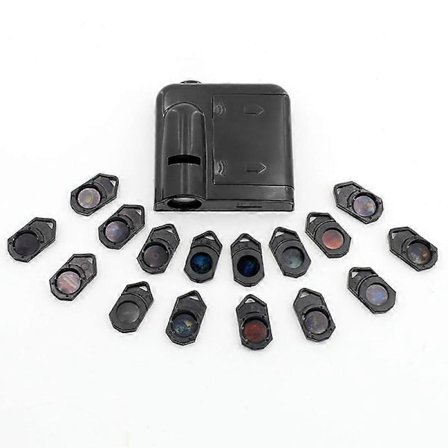 Planet Projektionslampe med 16 Lysark Måne Sol Jord Lysprojektor Atmosfære Baggrundslampe Fotorekvisitter Festindretning[D]