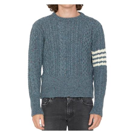 Thom Browne Strik Mka411A Y1506 Blå, Herre Strik