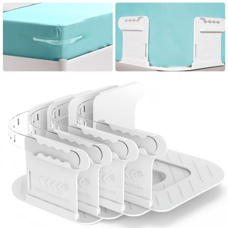 Usynlig laken- og sengetøyfeste, avtakbart og oppbevarbart, holder lakenet stramt, lakenklemmer for daglig bruk