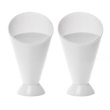 2 kpl PP-salaattikupit Ranskalaiset Perunakuppi Dippauskupit Kulhot Kotiin Ravintolaan Hotellille (valkoinen)Valkoinen7.6X7.6cm White 7.6X7.6cm