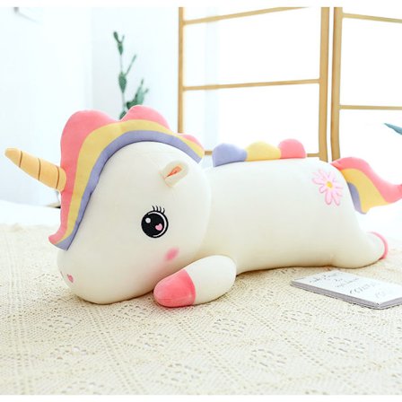 /#/Demonterbar Enhjørning Tegneserie Plysj Dukke Sovende Pude Kutt/#/