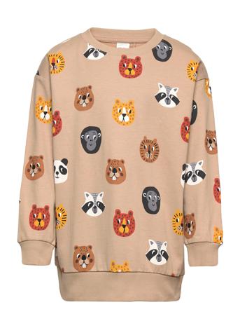 Sweatshirt Animal Faces X Long Sweat-shirt Genser Multi/mønstret Lindex