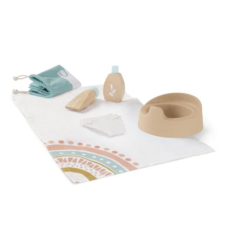 MINILAND Potta set till docka i trä 6 delar - Lyreco - Skola och förskola - Lekmaterial - Dockvagnar och docktillbehör