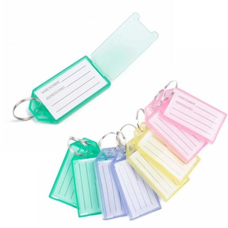 8-pack - Nyckelbrickor / Nyckelringar - Märk dina nycklar, flerfärgade