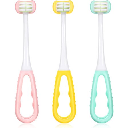 3 st 3-sidig tandborste Toddler för barn - on stock