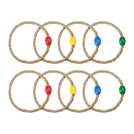 Stykker Puck Puck Kastecirkel Have Spil Træ Reb Puck Udendørs Legetøj Træ Kaste Ring til Indendørs og Udendørs Puck Spil