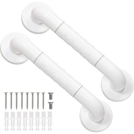 Rustfri stål badeværelse støttegreb 30 cm 2 stk