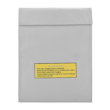 Paloturvallinen laukku Li po -akulle, kannettava, kahden kokoinen pussi, lataussäkki (hopea S)