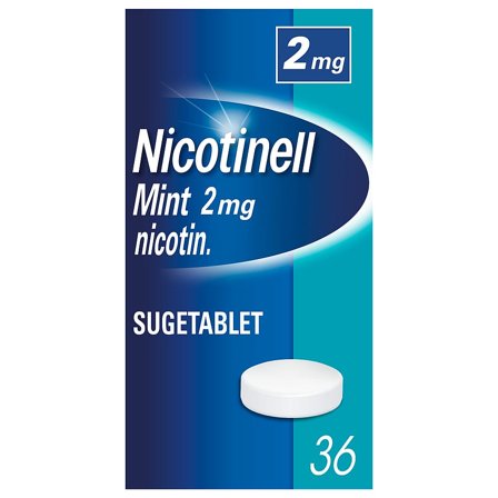 Nicotinell Mint Sugetablet 2 mg 36 stk, Medicin & Pleje, Rygestop, Nikotintabletter
