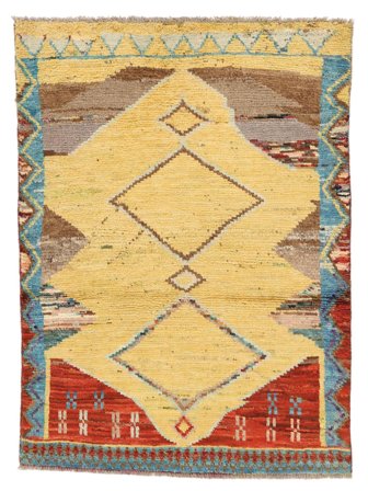 Handgeknoopt Moroccan Berber - Afghanistan 94X130 Wol Vloerkleed Klein