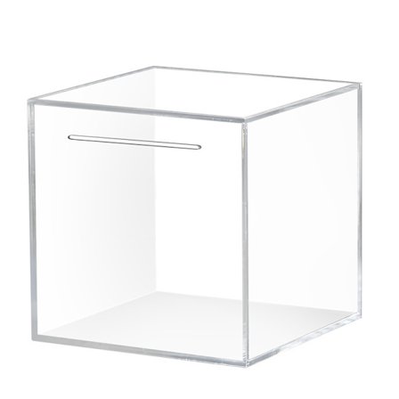 Akryl sparegris, gennemsigtig sparegris, børnepengebokse, der ikke åbner, voksen børne sparegris pige drenge fødselsdagsgave - 12×12×12 cm