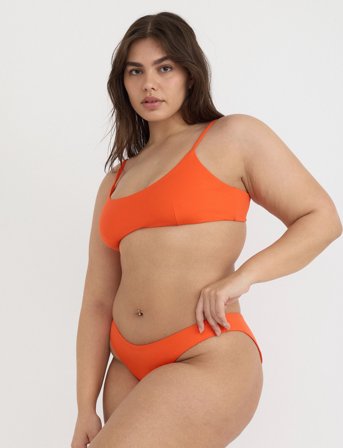 Organic Basics Swim Cheeky Bikini Bottom - Orange - XS