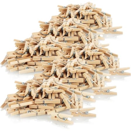 100 st Mini Lotus Träklämmor, Små Träklämmor som Dekoration