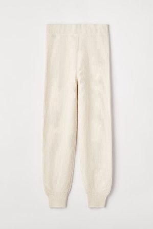 Soft Goat - Track Pants - Kaschmirhose für Damen - M - Creme