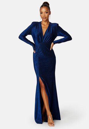 Bubbleroom Occasion Laura Sparkling Gown Blue Klær