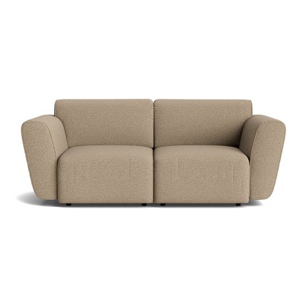 Monday 2 personers sofa - Raisa Beige - 200x94x78cm - Slidstærk 2 personers sofa i polyester og Massivt træ, perfekt til stuen