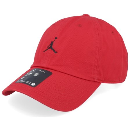 Jordan - Rot unconstructed Cap - Jordan Club Cap Curved Washed Jumpman Red/Black Dat Cap / Unstructured @ Hatstore