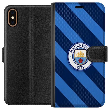 Kompatibelt Plånboksfodral till Apple Apple iPhone X Paris Saint-Germain klubbmärke med Eiffeltorn, blå cirkulär logotyp med röd mittlinje och de