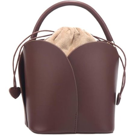 Söt bucket bag, mini bucket bag med dragsko