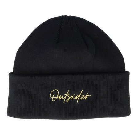 Upfront - Svart cuff Beanie - Outsider Organic Beanie Color Black Cuff @ Hatstore